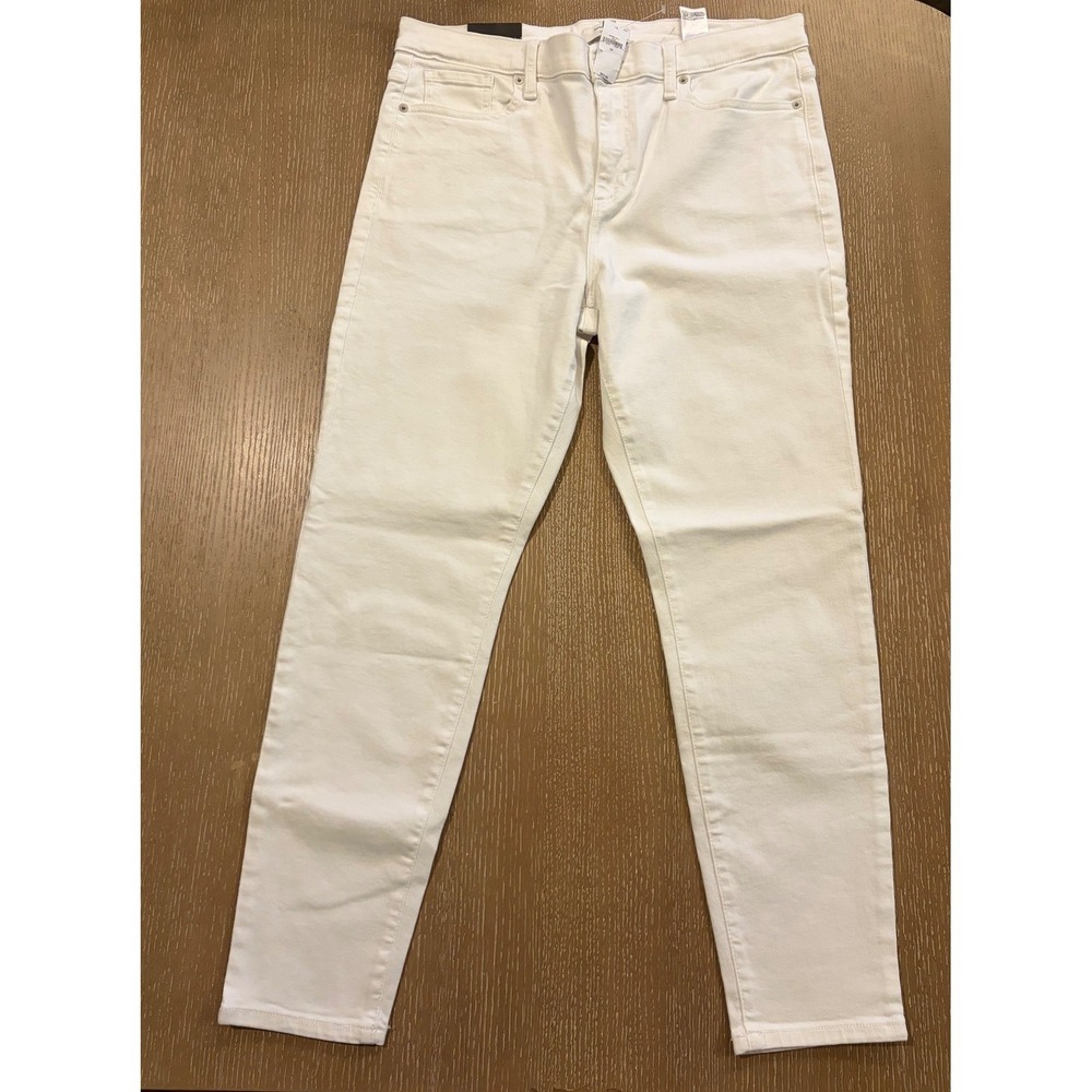 Banana Republic Vintage Stretch Skinny Jeans White Mid Rise Ankle 32/14 NEW